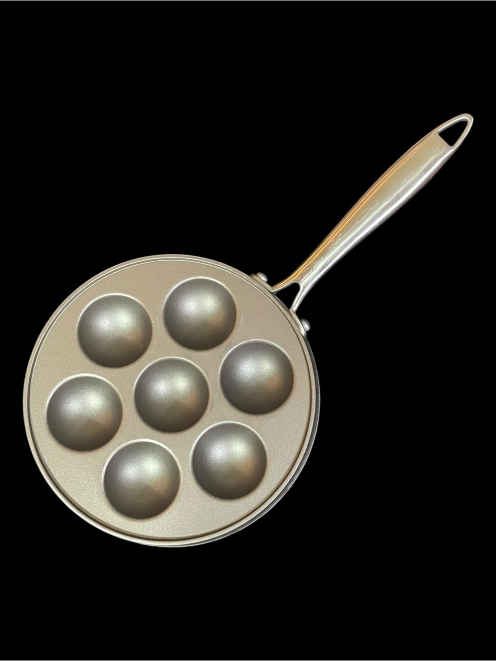 Nordic Ware Ebelskiver Pancake Puffs Pan Cast Aluminum NonStick 7 Wells VG